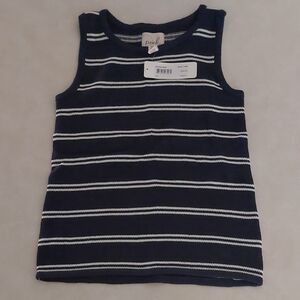 Peek Navy and White Striped Kids Tank Top